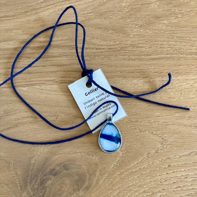 Pendentif Goutte Arashi Shibori